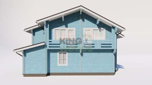 Двухэтажный теплый дом с балконом 10000х11500