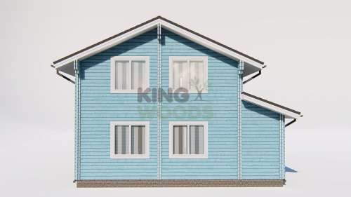 Двухэтажный теплый дом 8800х8800 с большими окнами