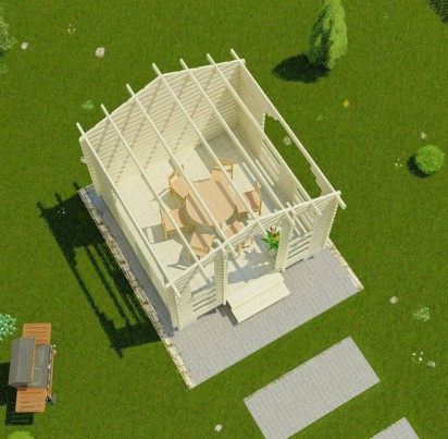 Беседка "Винна"  3500х3500 мм