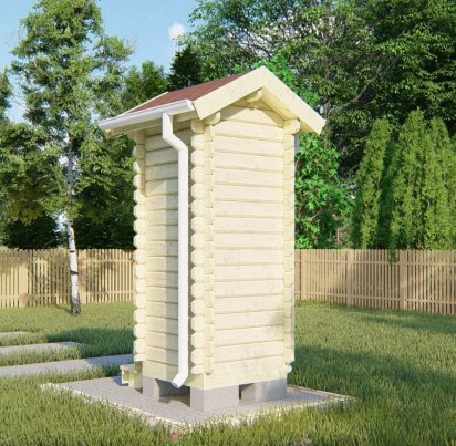 Деревянный туалет "ТАПА 2" 1200х1200 мм
