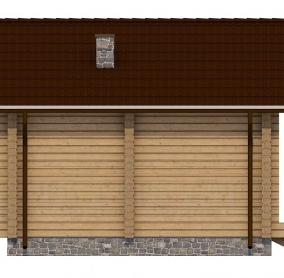 Баня 5000х4500 с крыльцом