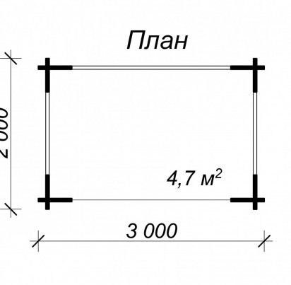 Беседка "УННА 2х3" 2000х3000 мм