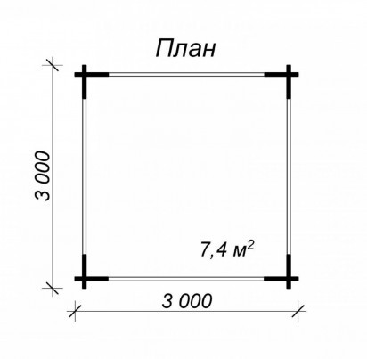 Беседка "Дачная" 3000х3000 мм