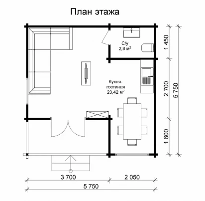 Садовый дом "Идель" 6000х6000 мм
